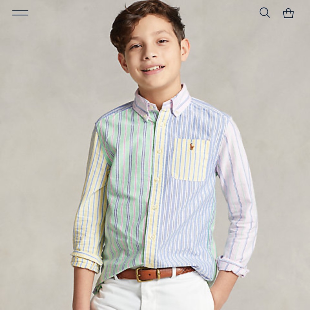 Ralph Lauren striped Oxford fun shirt size 14/16